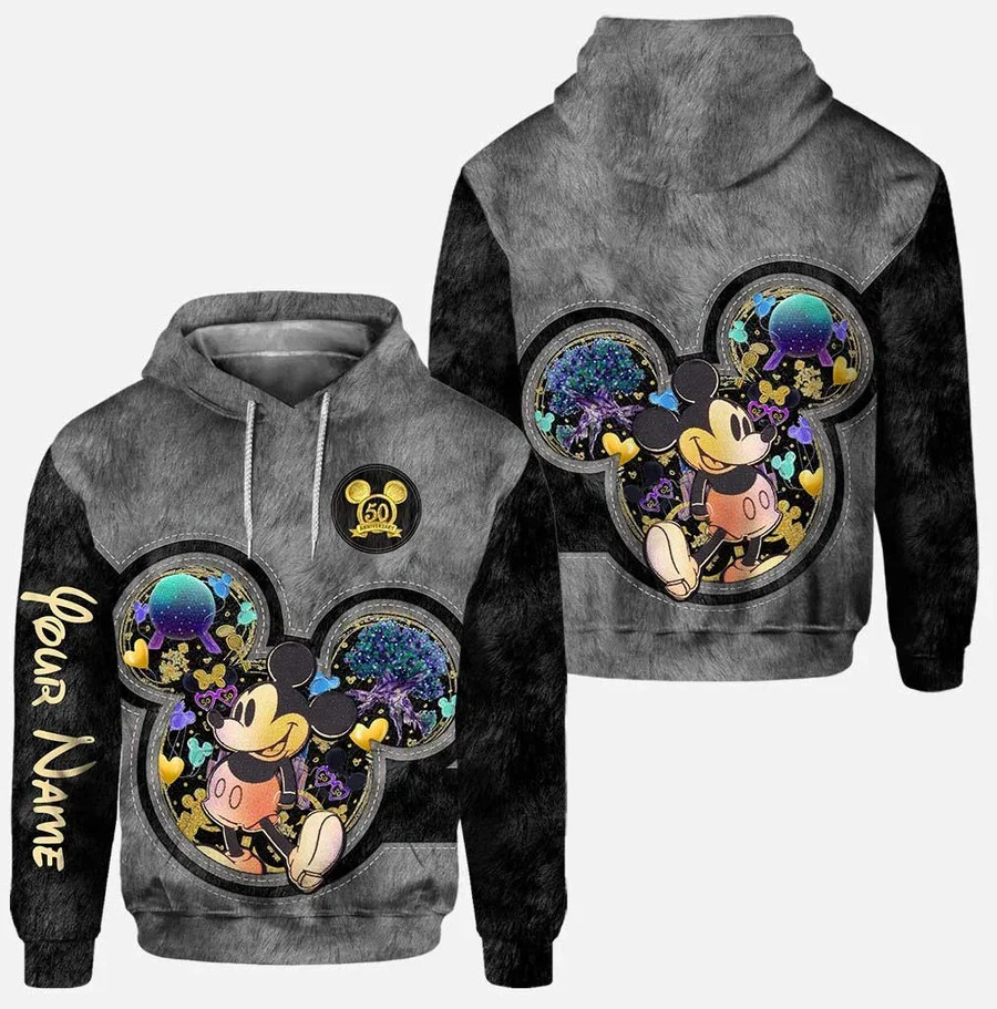 

2024 Disney Fashion 3D Hoodie 50 Years MAGIC EARS Personalized Mickey Hoodie and Leggings Unisex Hoodie Gift