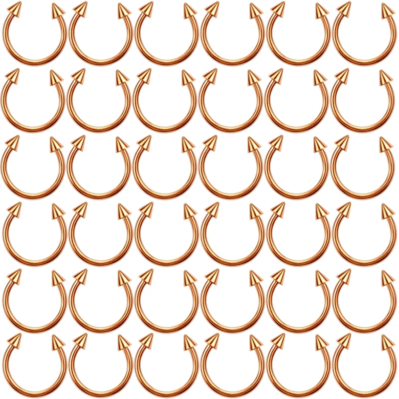 36PC Stainless Steel Horseshoe Septum Piercing Lot