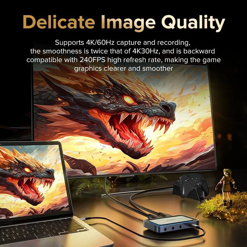 Llano Professional   Live Stream Switcher 4K 60HZ Video Capture Card for Streaming Podcasting Compatible with PS5 Xbox Phone