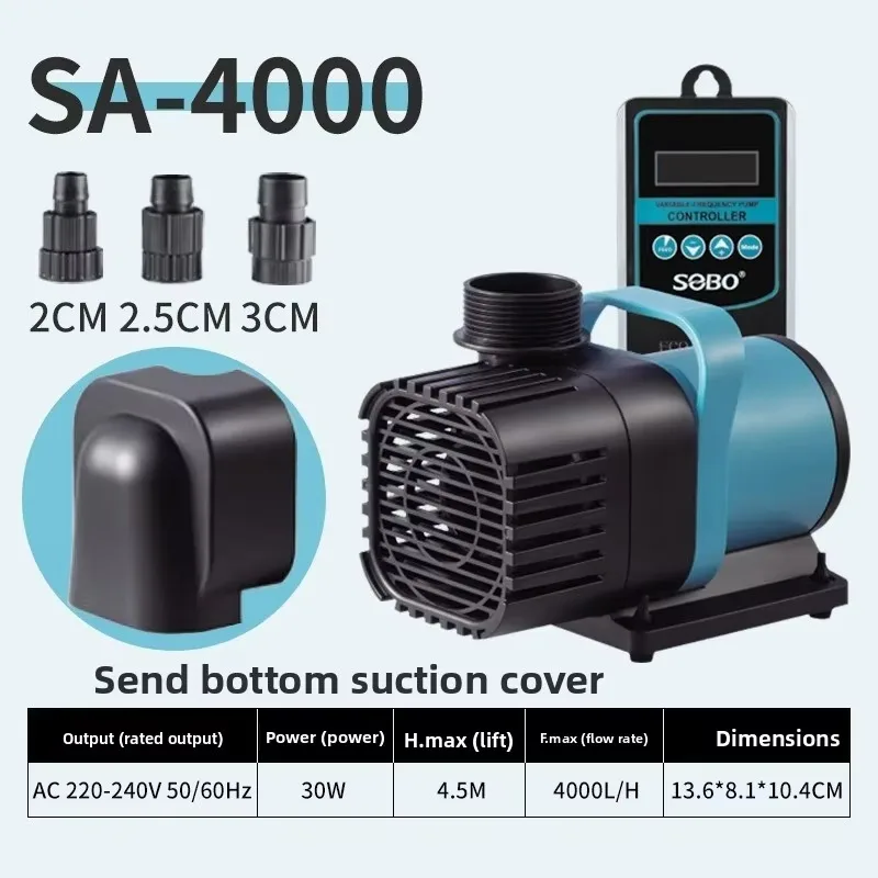 Wholesale 12000lh Fish Pond Pumps DC Submersible Water Pump Various Speed Koi Pond Return Pump Custom Aquarium Fish Tank Pump