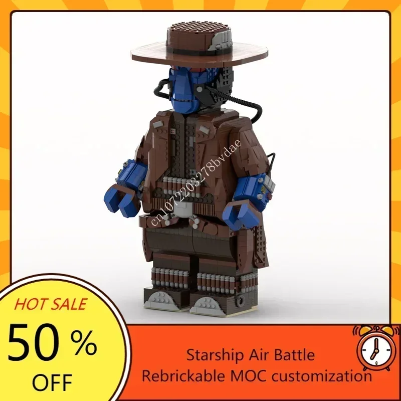 MOC Space Battle Helmet Series Cad Bane Mega Figure Model Technology DIY Creative Custom Puzzle Assembly Toys Kids Gift - Detail 1