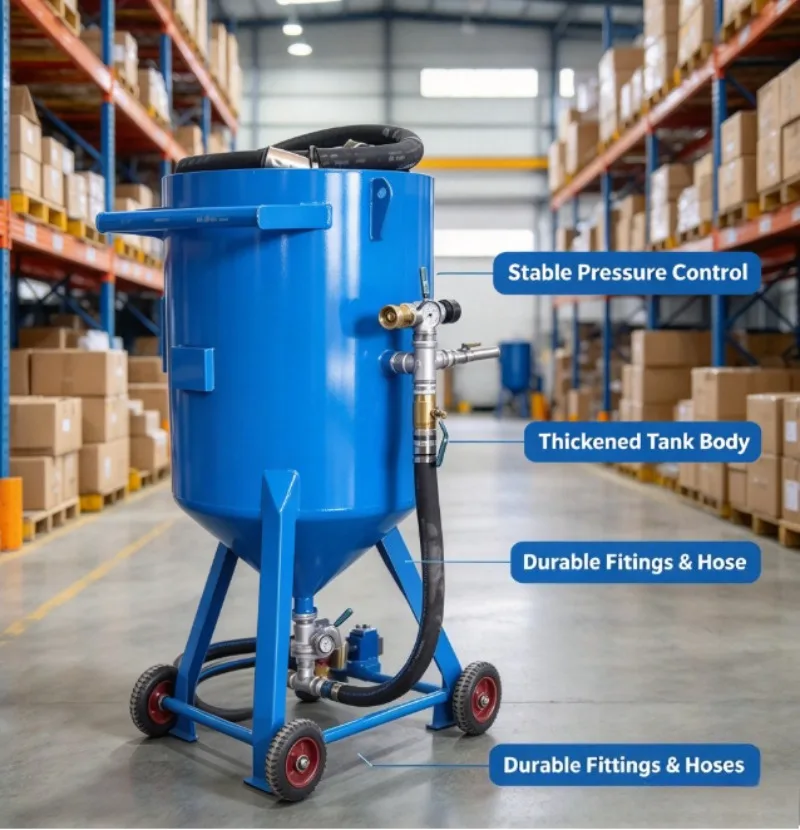 Fast Portable Sand Blaster, Sandblasting Machine For Old Road Marking Stripping And Road Surface Cleaning