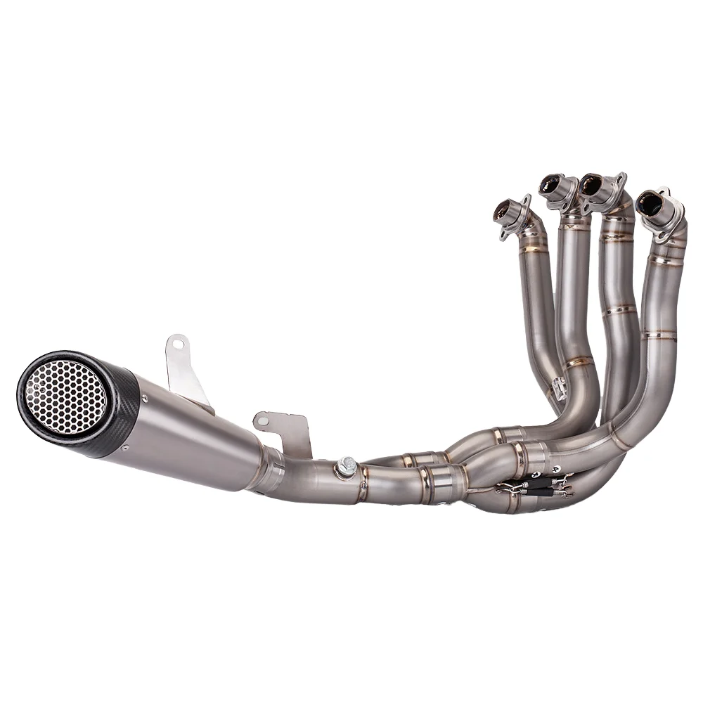 High Performance Modified Motorcycle Titanium Alloy Exhaust Pipe H2 Modification Complete System！