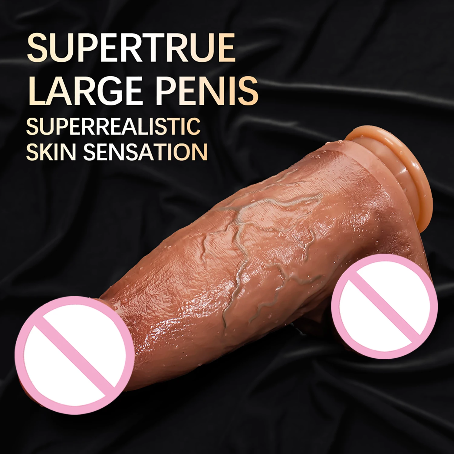 Oversized Liquid Silicone Dildos Anal Plug Realistic Penis Masturbator Soft Skin Feel Phallus with Suction Cup Dick Sex Toys