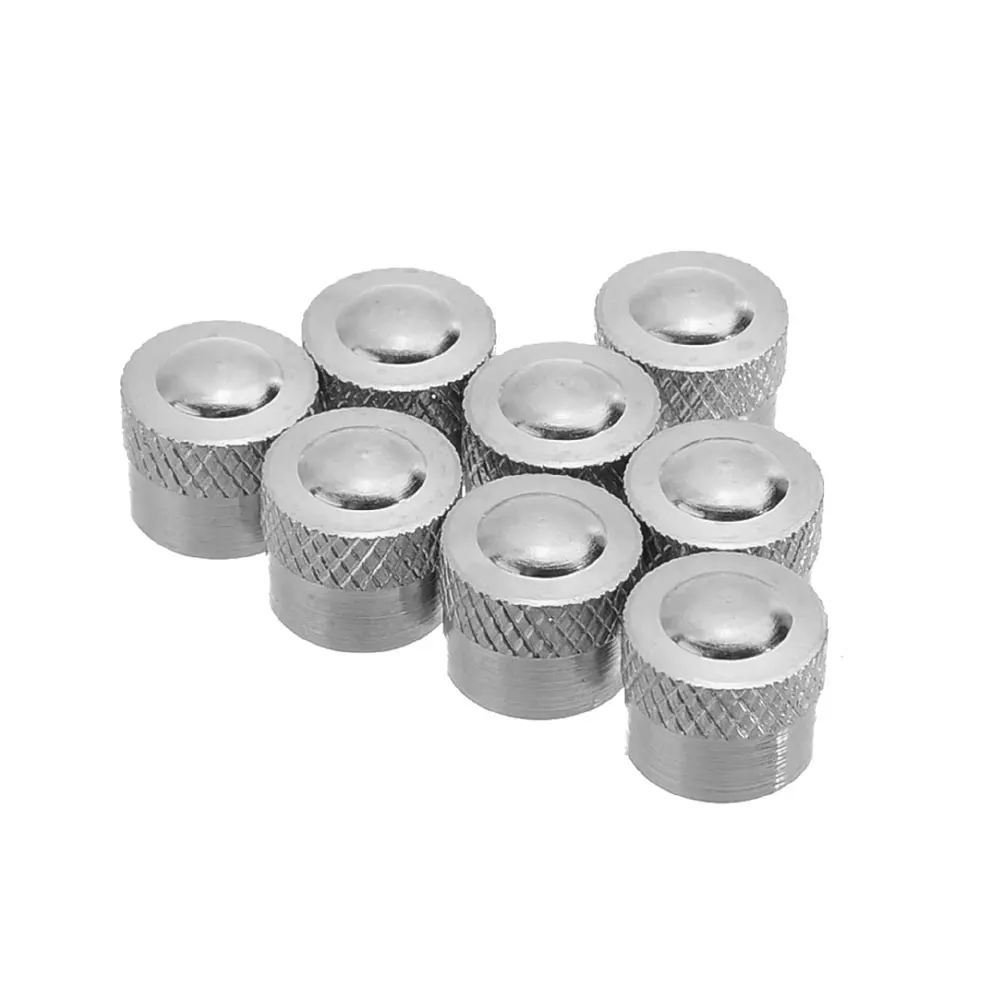 8 pçs/set 8mm tampas de válvula do carro metal curto gaxeta premium tampa da válvula pneu auto roda pneus válvulas haste do pneu tampas ar