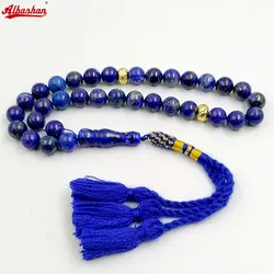 Tasbih Natural lapis lazuli arabic fashion accessories on hand Man's misbaha Bracelets muslim prayer beads islamic eid gift