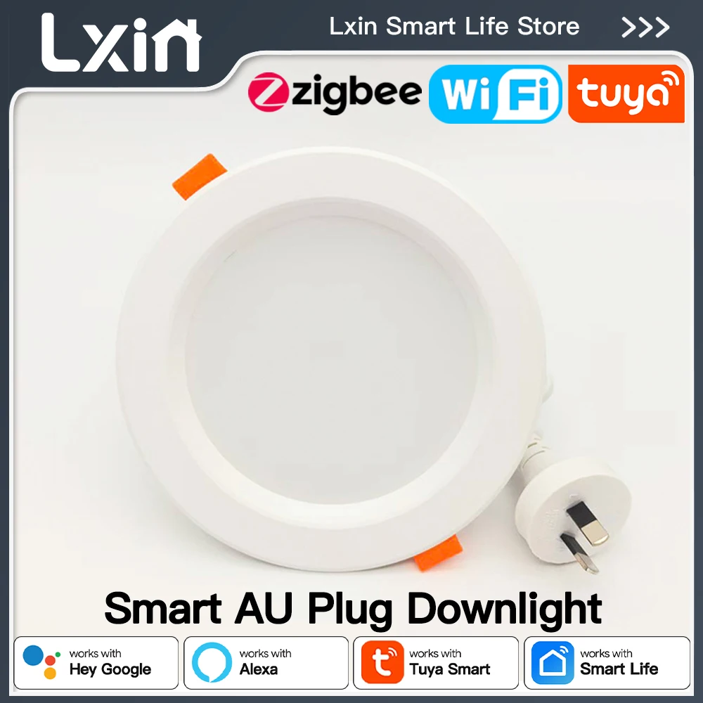 Lxin tuya AU plug Downlight WIFI, Smart LED Dimming Spots Light, 2700-6500k RGBCW Color Ceiling light, Voice Alexa Google Home