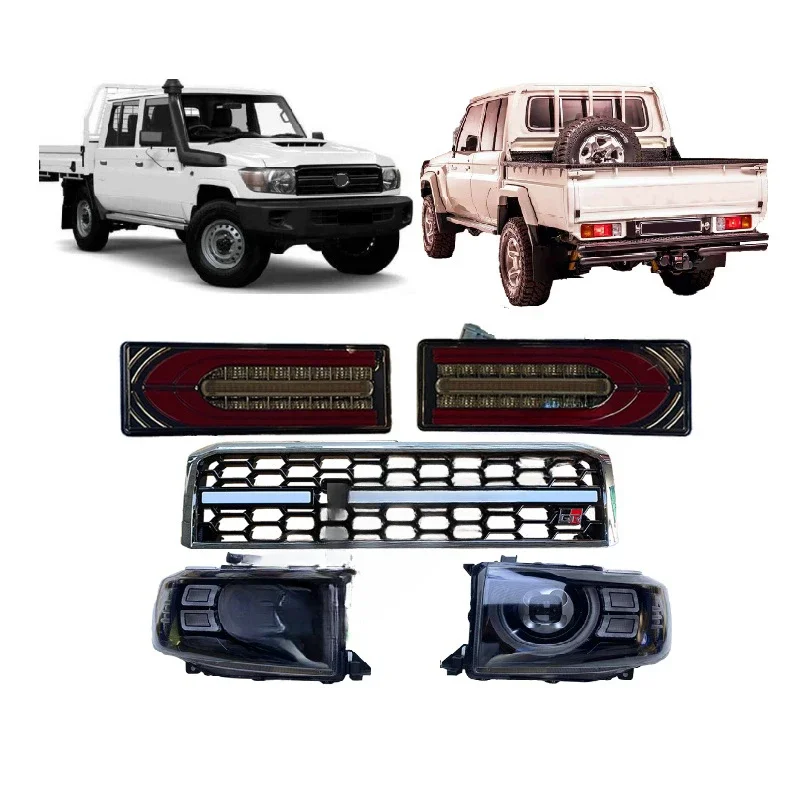 

'car body facelift led taillight front grill headlight for land cruiser pickup 79 75 series fj79 lc79 accessories
