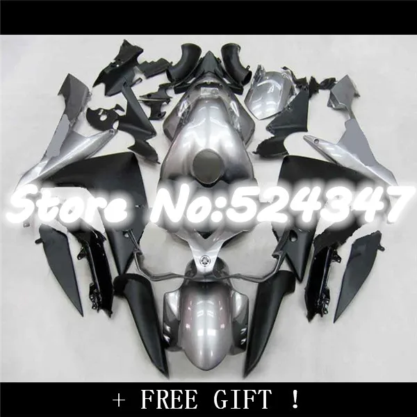 silvery black YZF-R1 07-08 YZF R1 Black Silver YZF1000 07 08 B1028 YZFR1 07 08 2007 2008 Silvery blk Fairing for Yamaha-Hey