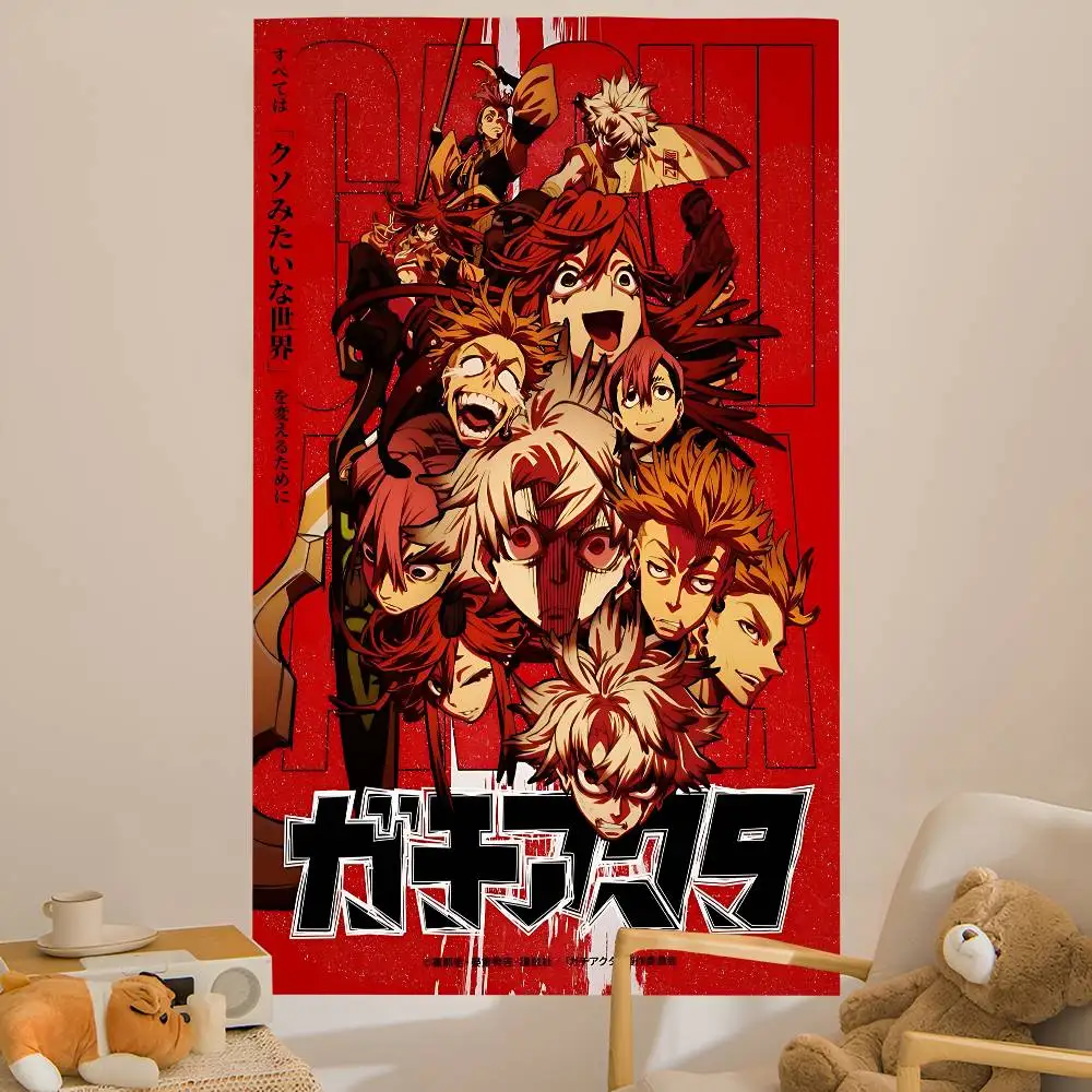 Hot Cool Anime G-Gachiakuta Chart Tapestry Art Science Fiction Room Home Decor Cheap Hippie Wall Hanging