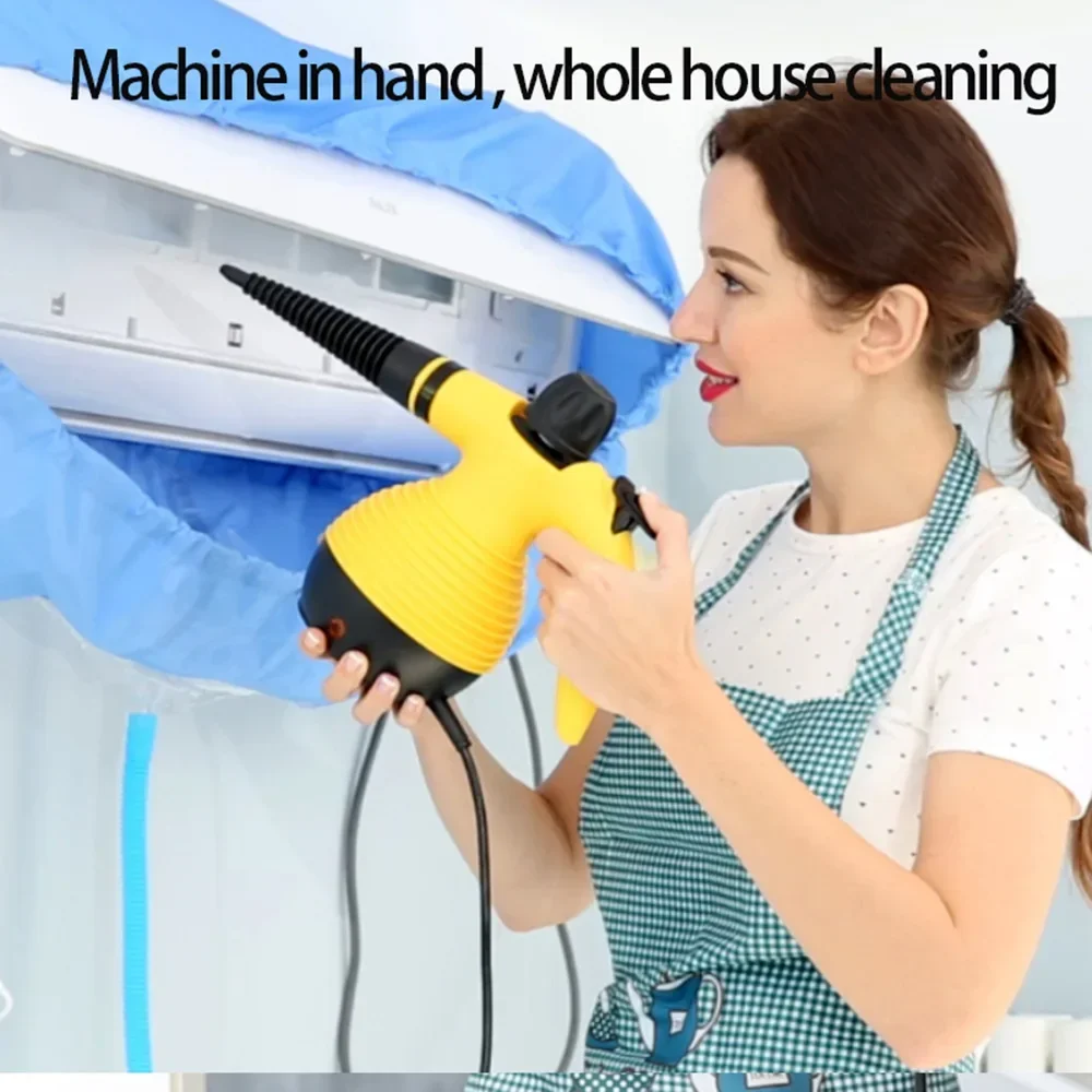 

Handheld Steam Cleaner Washing Machine 1000W High Temperature High Pressure Car Steam Cleaner for Kitchen Car Grime Window Clean