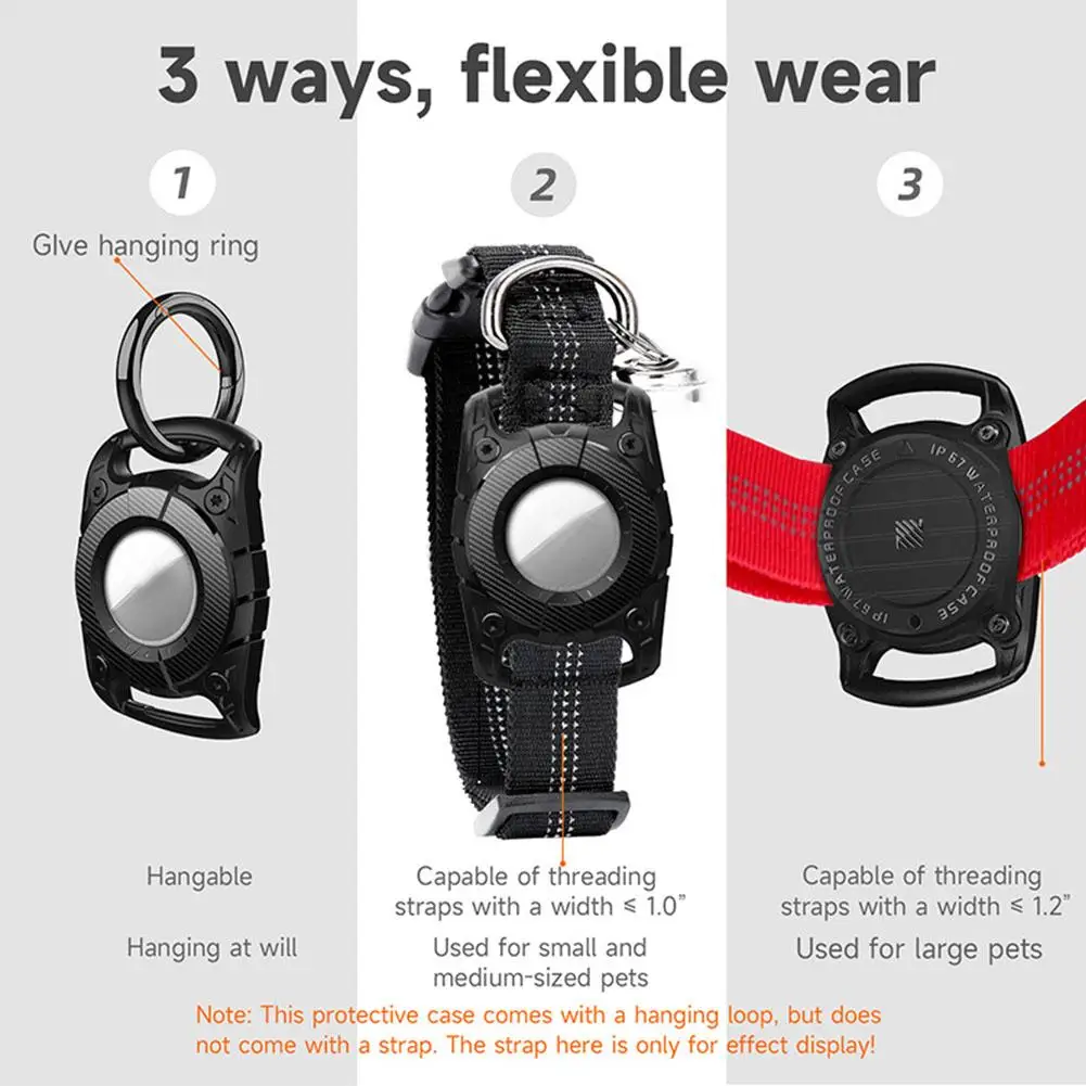 Para Apple Case perro gato Collar GPS Finder IP67 funda protectora impermeable para Apple Air Tag Holder