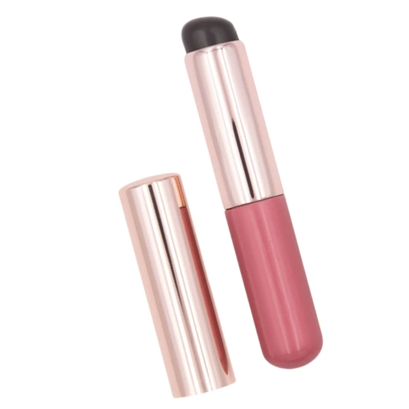 Silicone Lip Brush with Lid Lipstick Application for Cosmetic Enthusiasts