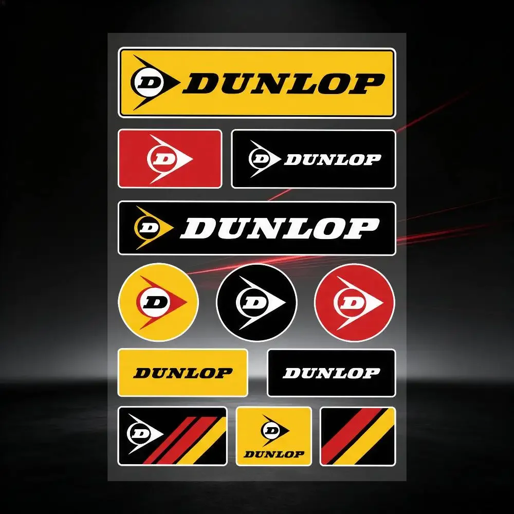 Dunlop Universal Multi-Purpose Reflective Waterproof Stickers Scratch Conceal For Auto Bike Helmet Mug Fridge Decoration