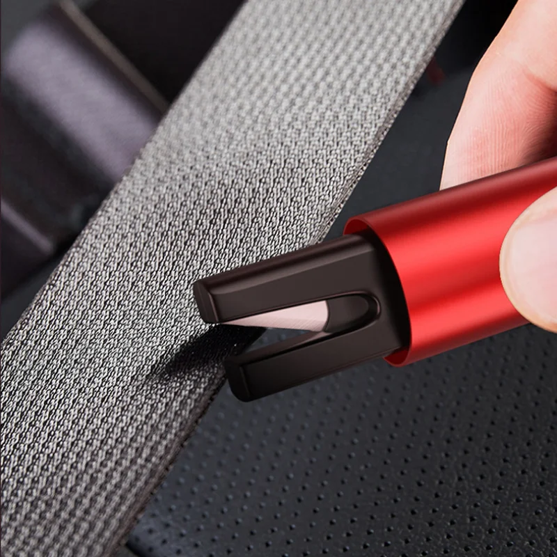 Car Safety Hammer Car Window Breaker Emergency Hammer Seat Belt Cutter Knife Car Tool Life-Saving Escape Hammer Aluminum Alloy