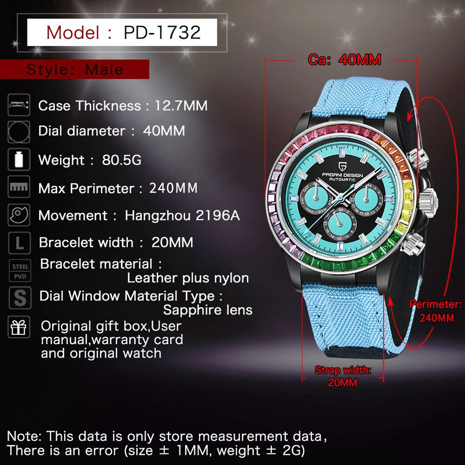 PAGANI DESIGN 2024 New Luxury Mens Watches Mechanical Wristwatch Sports Automatic Watch For Men Waterproof Sapphire Reloj Hombre