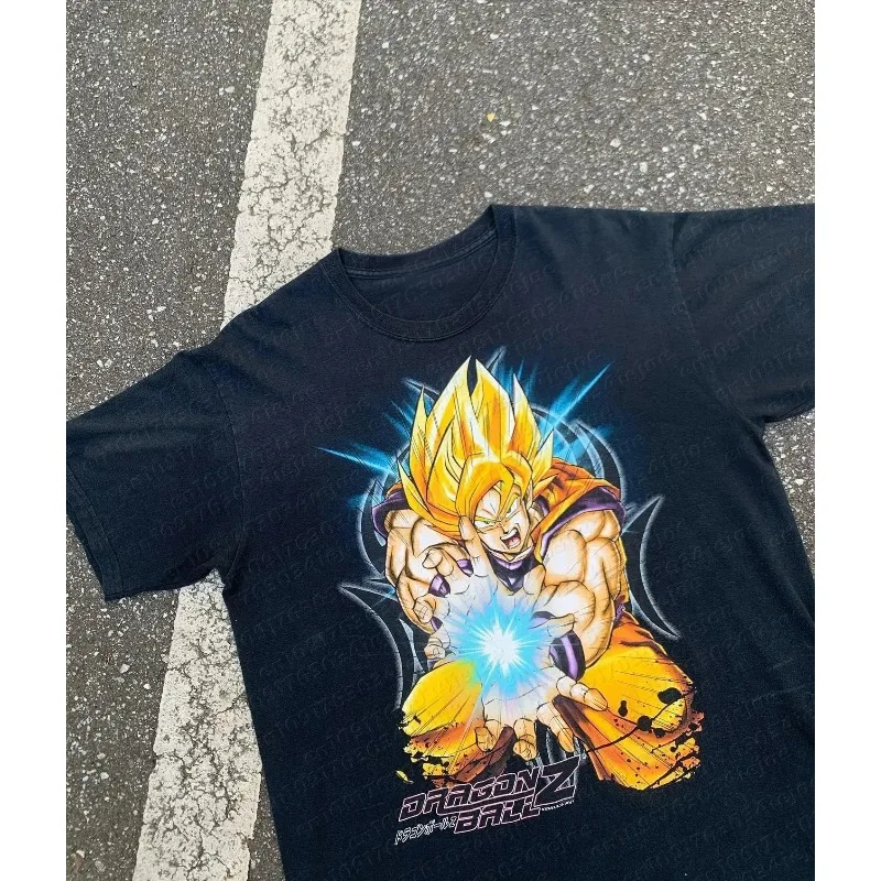 2026 Sommer Dragon Ball 100% Baumwolle Bedrucktes T-Shirt für Herren – Neu, Anime-Print, Bequem, Atmungsaktiv, Übergröße, Lässig, Locker
