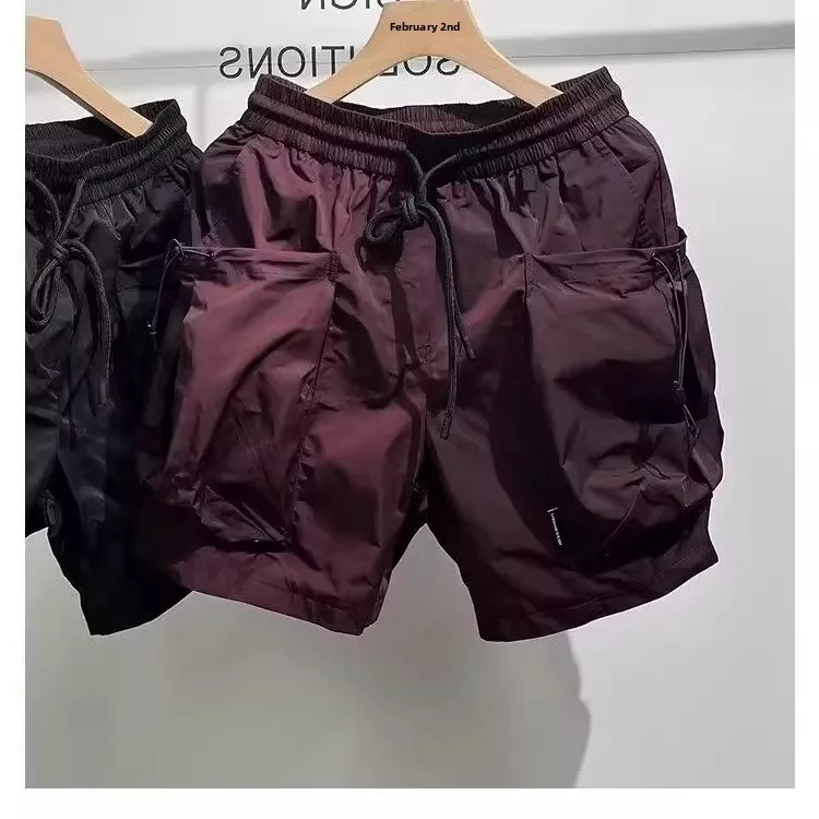 

Ice Silk Casual Straight Leg orts Men's Summer Thin Loose Qui Dry Five-Quarter Pants Workwear Comfortable Breathable orts