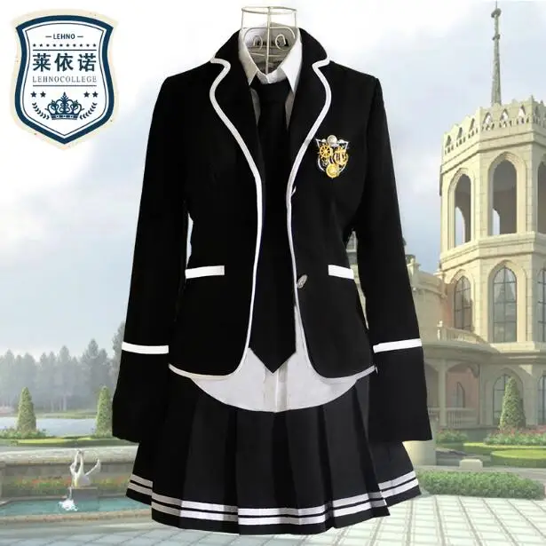 Girl School Uniform Winter British style High School Student Suit Formal Wear Blazer Young Fromal