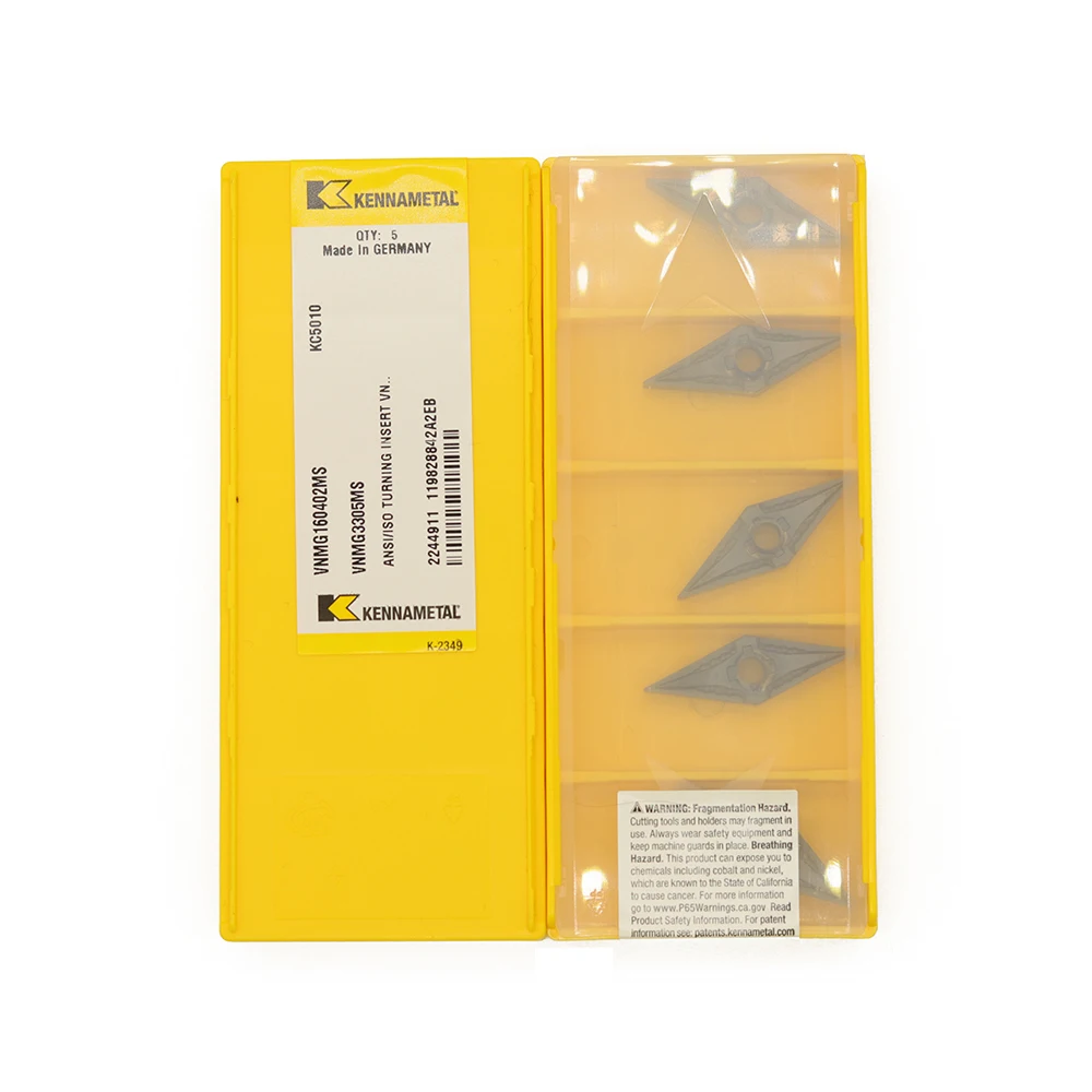 

Kennametal Original VNMG VNMG160402MS KC5010 VNMG160404MP KC5010 VNMG160408MP KC5010 Токарная пластина
