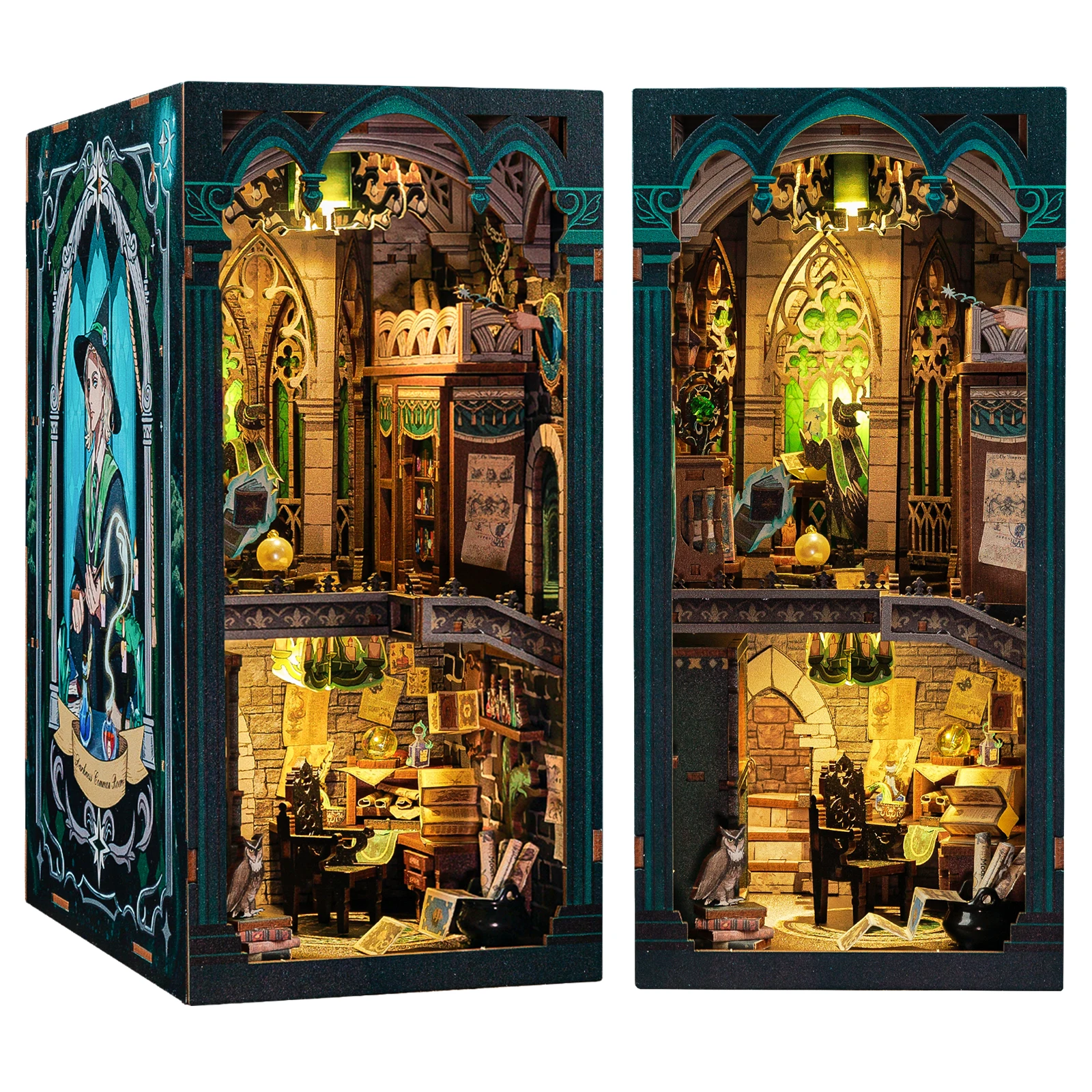 

CuteBee New Style Magic Book Nook Darkness Common Room 3D Wooden Puzzle Use As Gifts Book Nook House