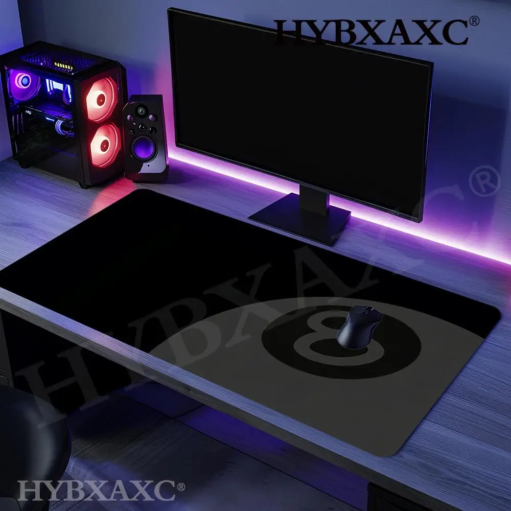 

HYBXAXC Black No.8 Billiards Ball Mouse Pad Large mouse pad, desk pad, anti slip base, washable for office and home use