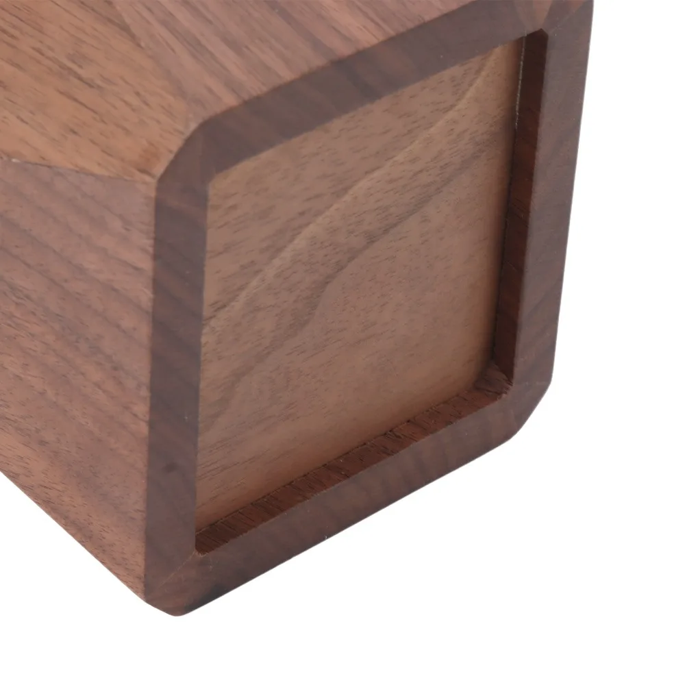 Black Walnut Wood Wooden Pen Holder Large Capacity Rhombic Shape Wooden Pen Stand Stable Smoothing Pen Organizer Office Use
