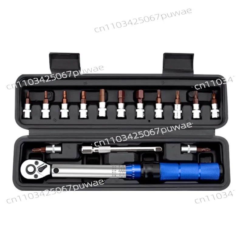 

Bicycle Torque Wrench 1/4" Drive Precision Adjustable Torque 2-24NM Ratchet Wrench Set Bike Repair Tool