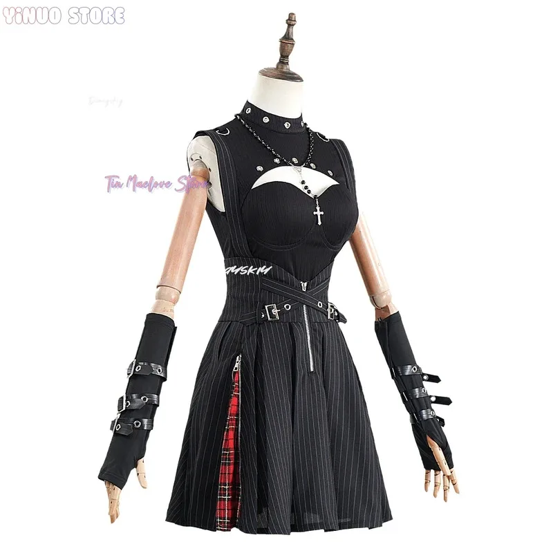 

a7d@Women's MisaMisa Derivative Sexy Top Skirt Set with Necklace and Gloves Dress Casual Outfit Cosplay Costumesa7d@