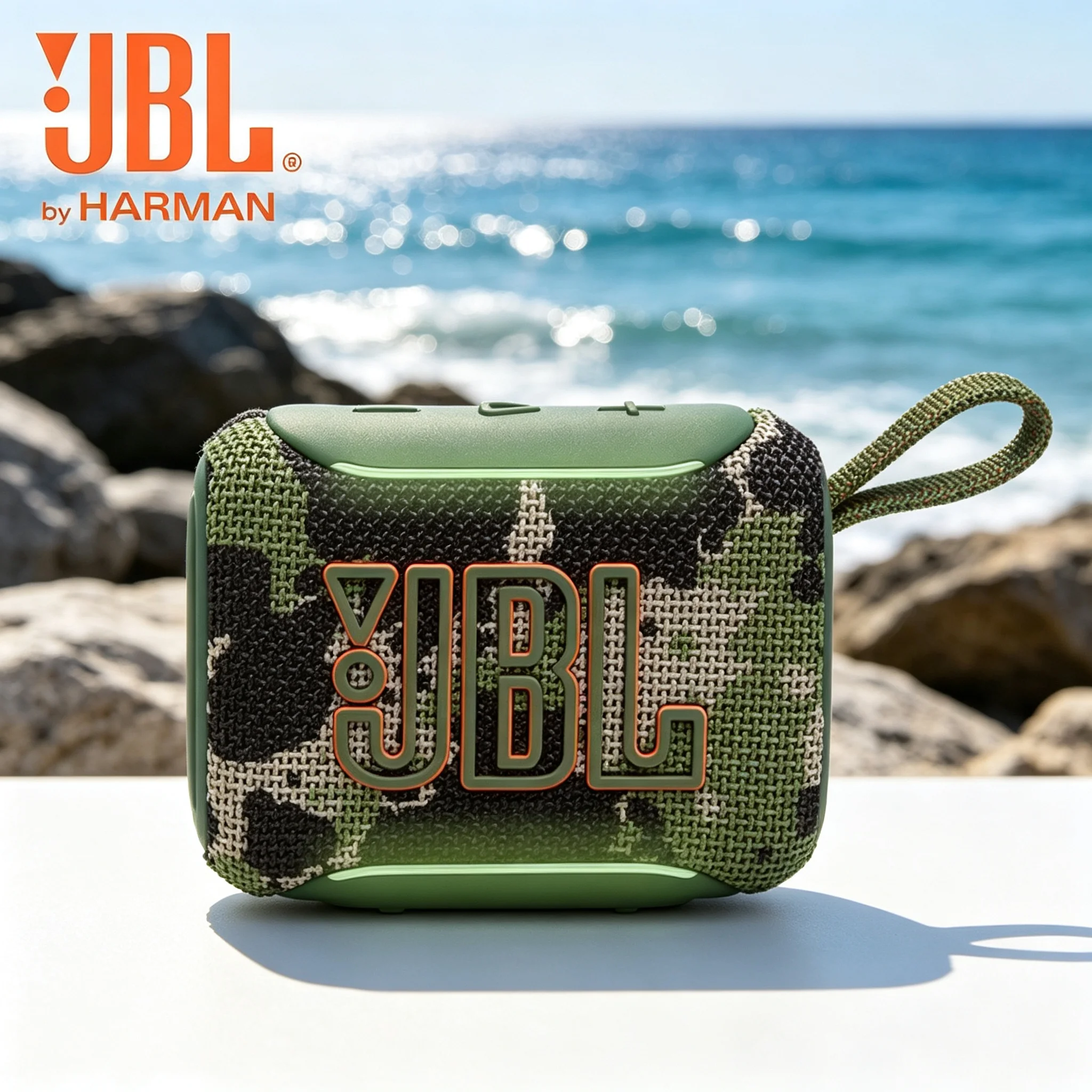 JBL GO5 Music Gold Brick 5th Gen Portable Outdoor Bluetooth Speaker, Dustproof & Waterproof with Loud Sound for Cycling & Hiking