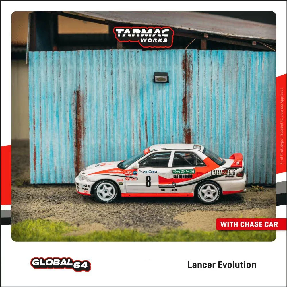 PreSale TW 1:64 Lancer Evolution EVO Rallye Monte Carlo Diecast Diorama Car Model Collection Miniature Toys Tarmac Works