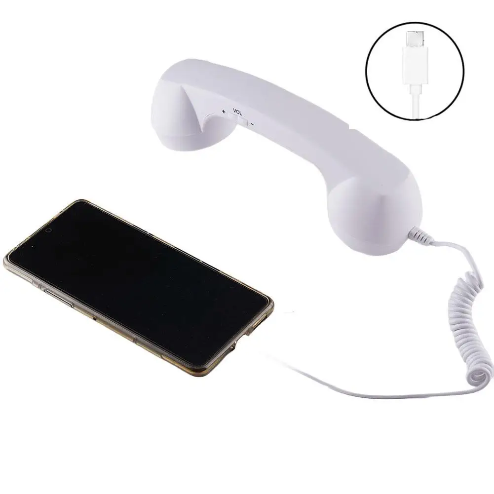 Retro-Style Typ-C Direktanschluss Handy-Ohrhörer Kopfhörer 3,5mm C-Port Headset für Vintage-Telefone – Detail 2