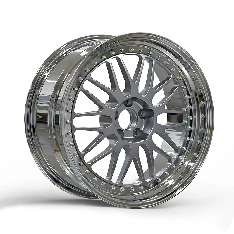 

Custom 2 Piece Silver 5x112 5x120 5x1397 22 Inch Alloy Deep Lip Wheel Rim Center for Mercedes W210
