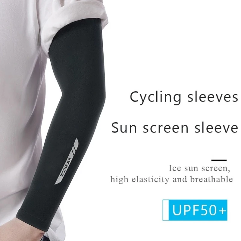 Sunscreen Ice Sleeves For Men, Refreshing Summer Ice Silk Sleeves, Uv Resistant Thin Breathable Ice Sleeves