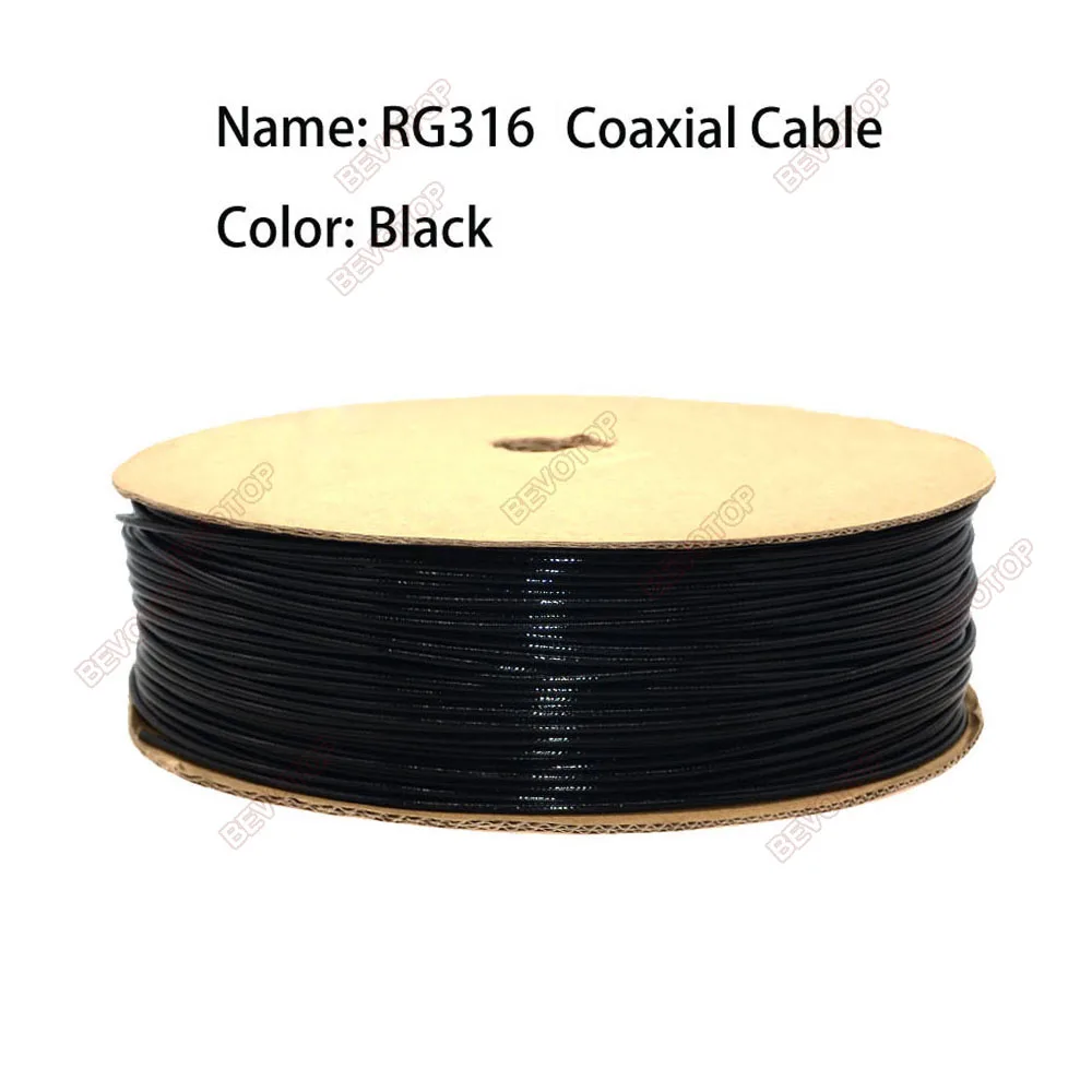 RG316D / RG316 Cable Blue/White/Black/Brown RG-316 RF Coaxial Cable 50 Ohm Low Loss Pigtail Jumper for Crimp Soldering Connector