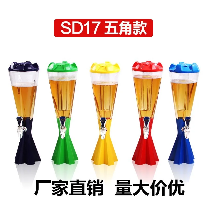 17 Pentagon colorful luminous 3-lit****** bar barbecue special wine column tower beer tower