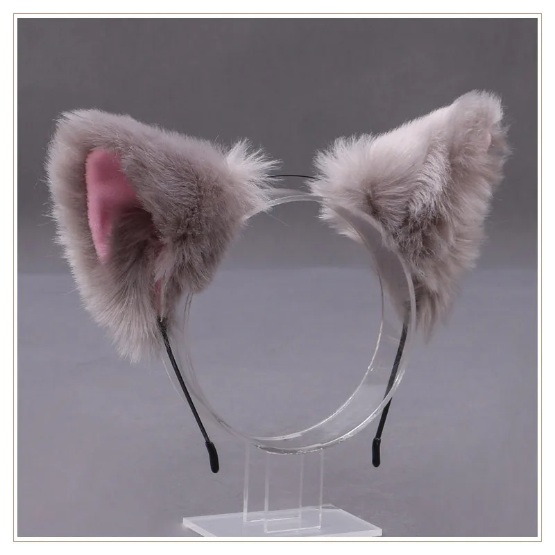 Cute Fox Ear Headband Cute Lolita Faux Fur Cat Ear Animal Cosplay Costume Headwear Hair Accessories  for Women Girls