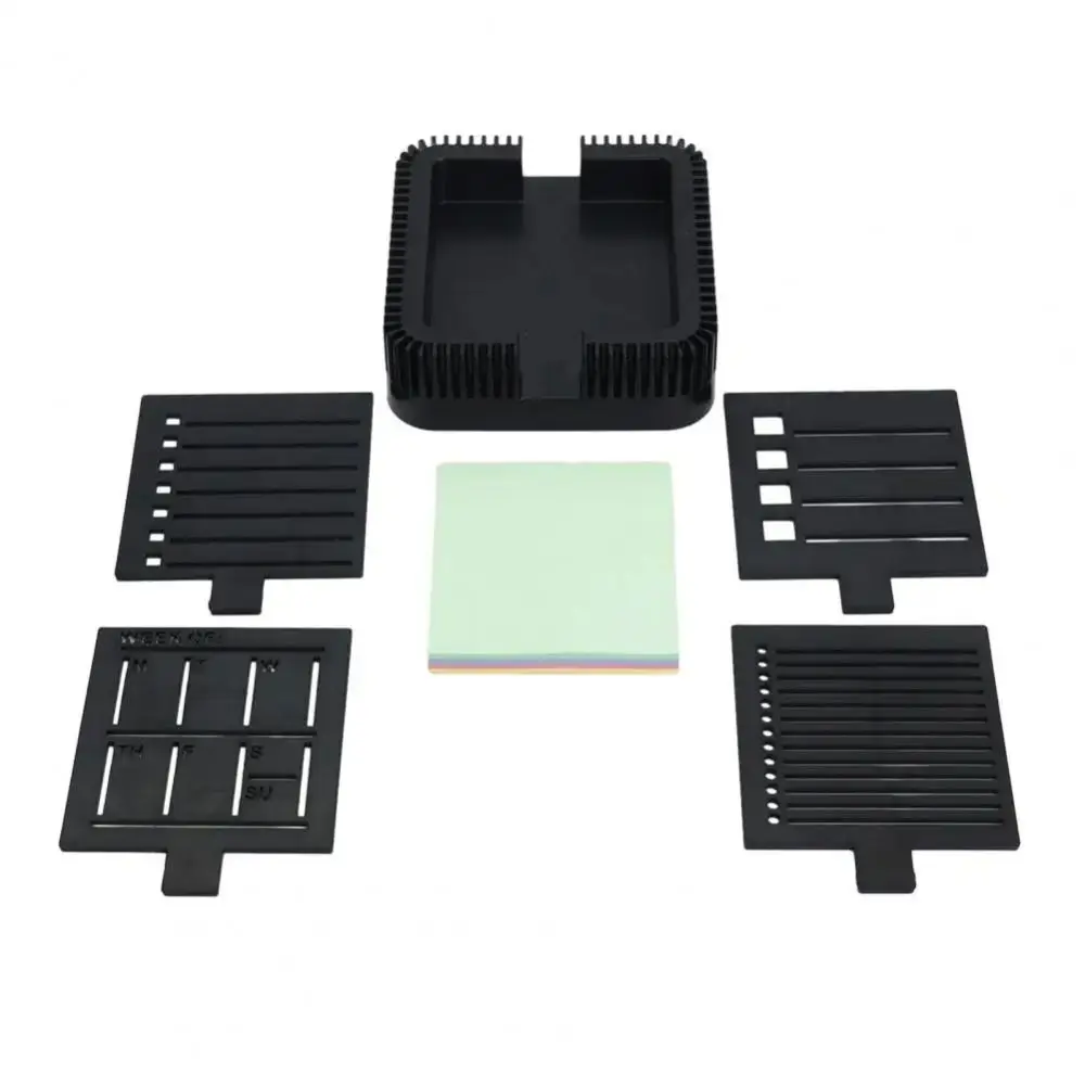 Drawing Template Sticky Note Holder Efficient Self-sticky Notes Note Holder Marking Template Stationery Storage Desk Organizer