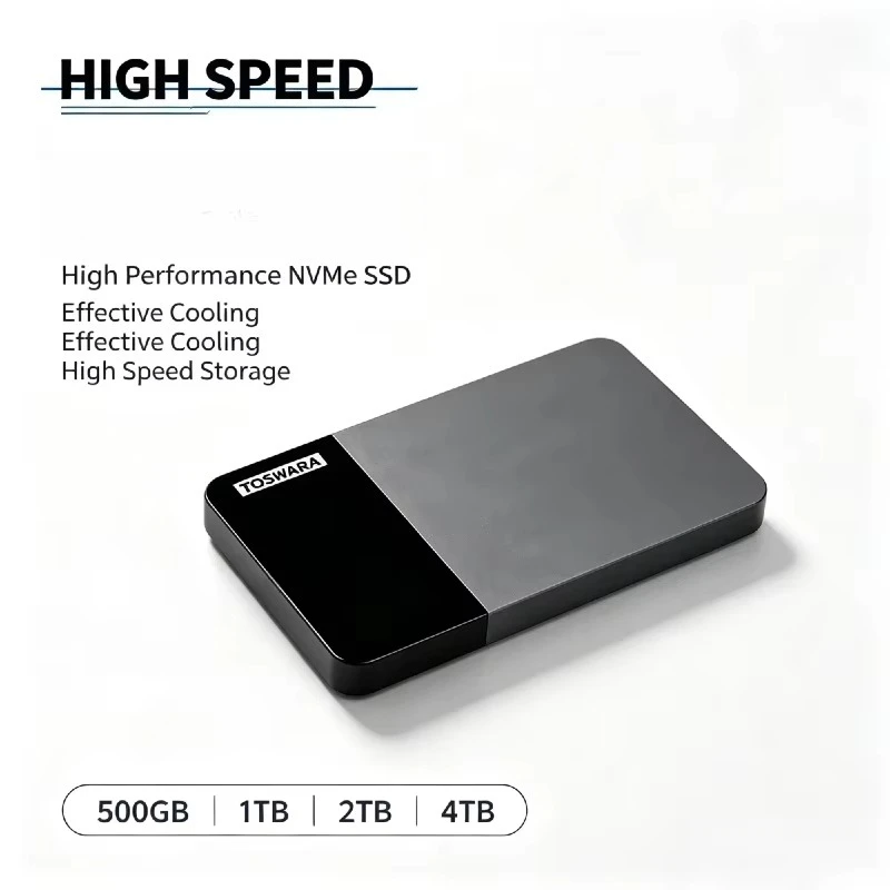 toshara-b3-ポータブルssd-4tb、2tb、1tb、500gb。ps5、ノートパソコン、macに対応。効果的な冷却性能、480mb-sの書き込み速度、耐衝撃性、pro-maxモデル。