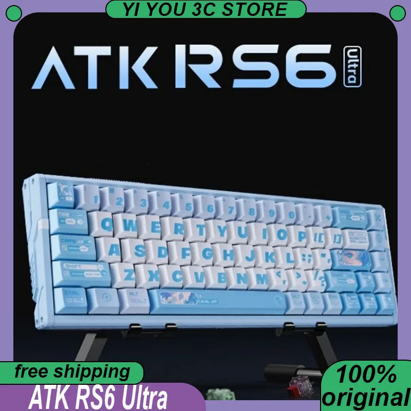 

ATK RS6 Ultra Magnetic Switch Keyboard All Aluminum Wired Hot Swap PBT 0.08msLow Delay Custom PC Esports Laptop Gaming Keyboards
