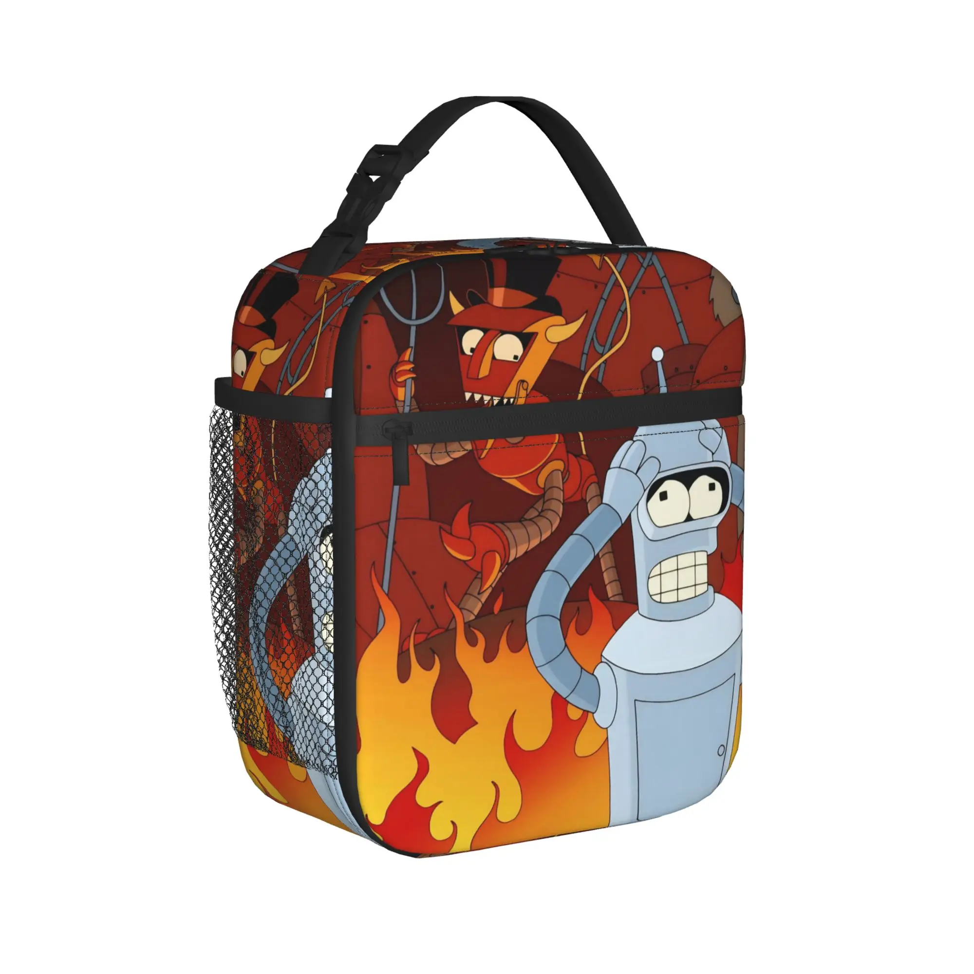 Lunch Boxes Futuramaed Benders Cartoon Comic Accessories  Food Box Causal Thermal Cooler Lunch Box For School