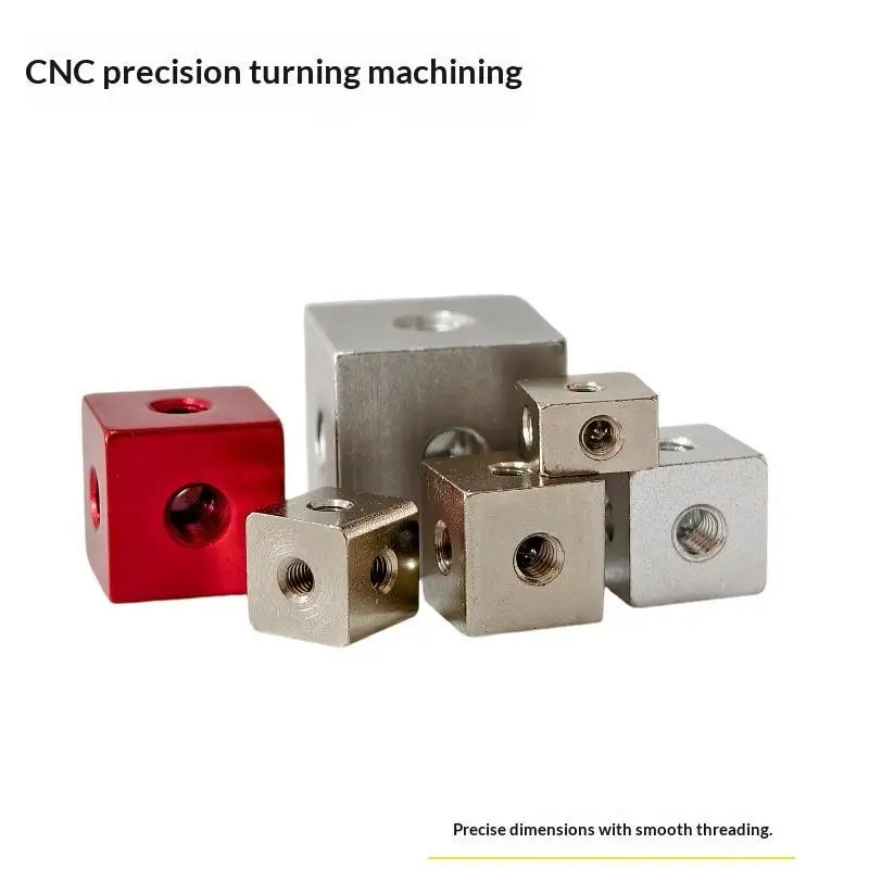 10pcs Hexagonal Nut M3 Screw Cube Nut Three-Sided Fixed Block Connector DIY Aluminum Alloy Square Nut