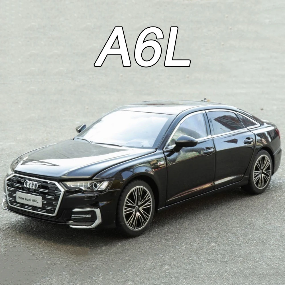 

1:24 Scale Alloy Diecast AUDI A6L Models Toys Cars Wheels Turned Vehicles with Light Music Miniature Car for Child Adult Gifts
