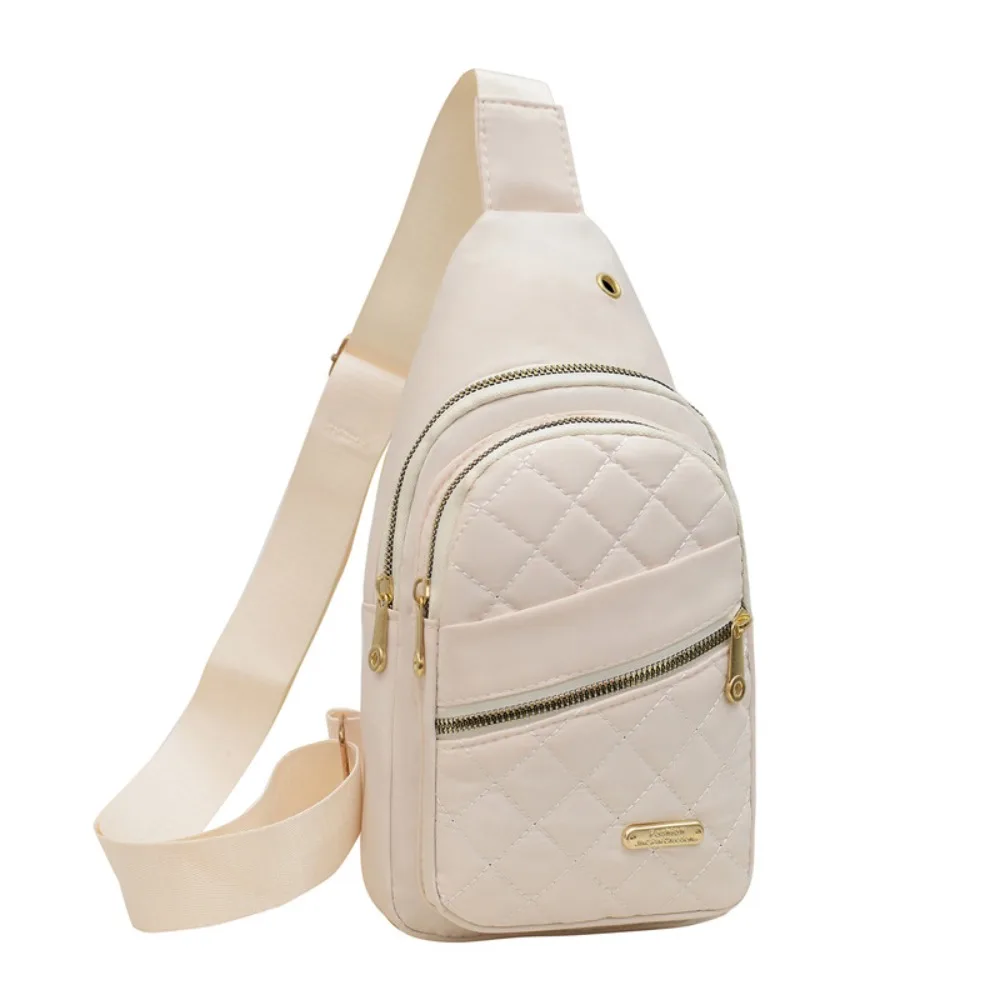 Modische, mehrschichtige, gesteppte Umhängetasche für Damen, Oxford-Stoff, einfarbig, lässige Schultertasche, große Kapazität, Brusttasche, ideal für Outdoor-Aktivitäten und Reisen. – Detail 4