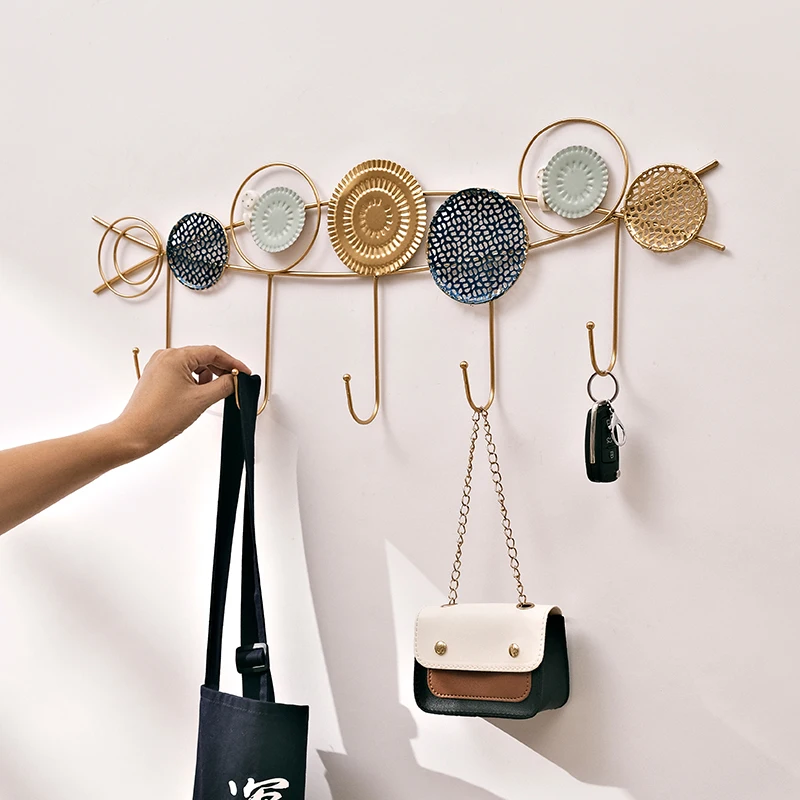 Metal Bag Hanger Coat Racks Indoor Wall Hanging Hallway Luxury Coat Racks Modern Bedroom Porte