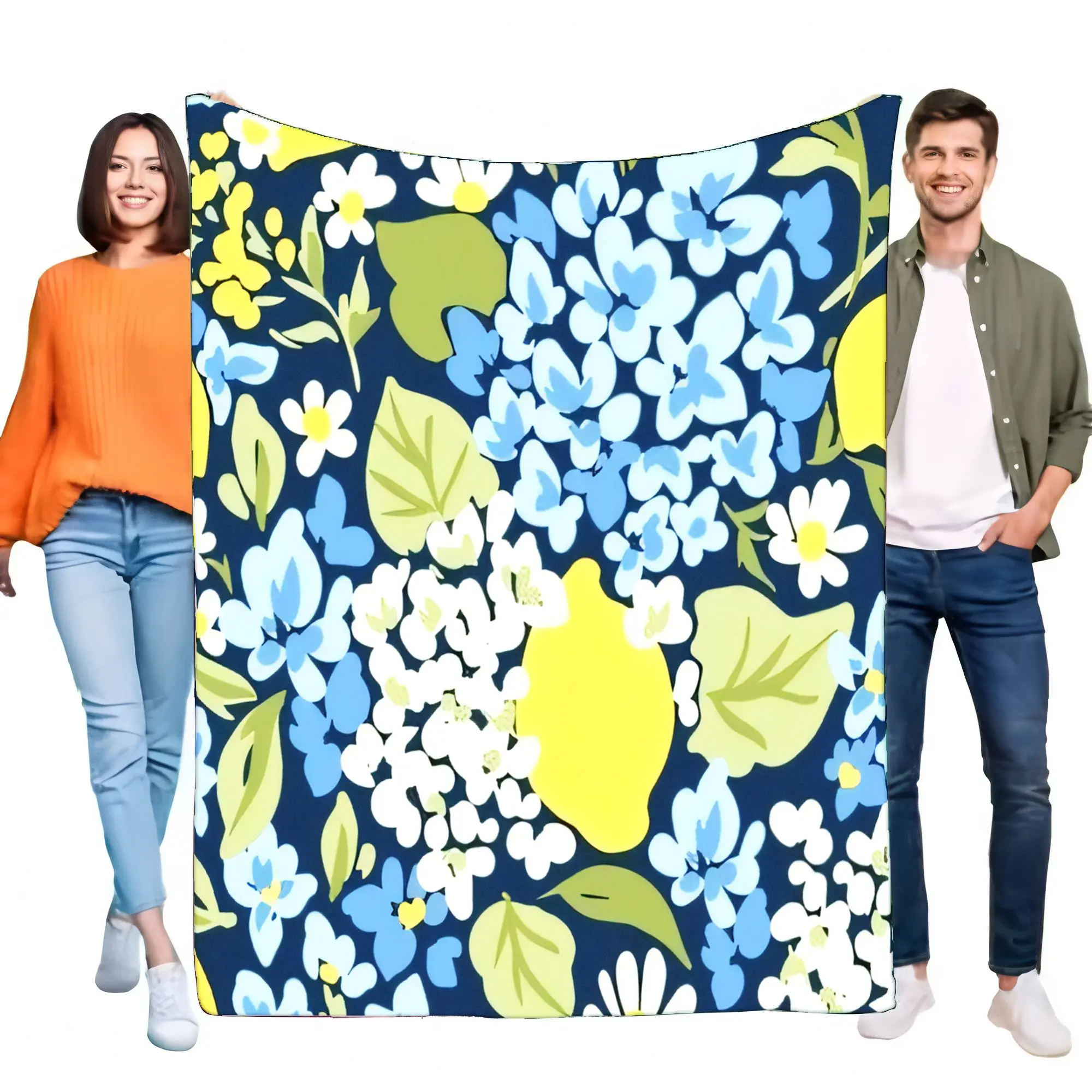 Navy Blue Floral Le… - image