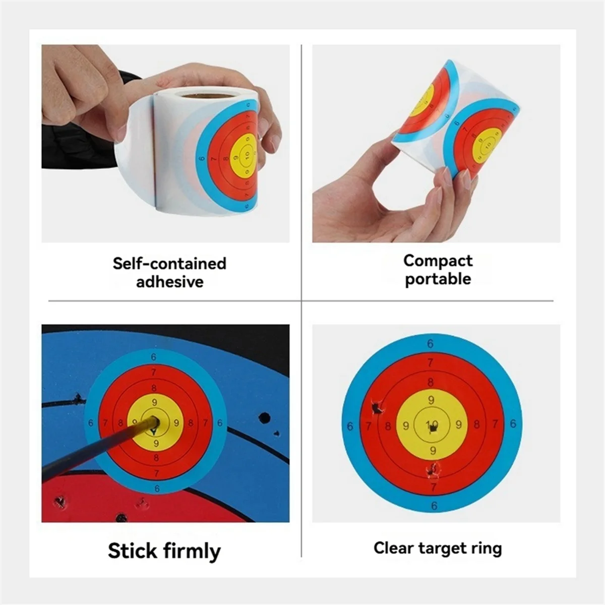 Самоклеящаяся бумажная наклейка для мишеней A72Z, маленькая, удобная и удобная для переноски, черная