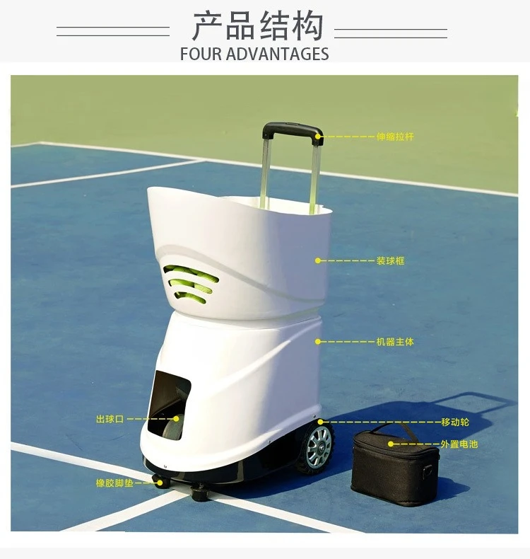Tennis serve machine, tennis trainer, trainer, sparring partner, trainer with APP function
