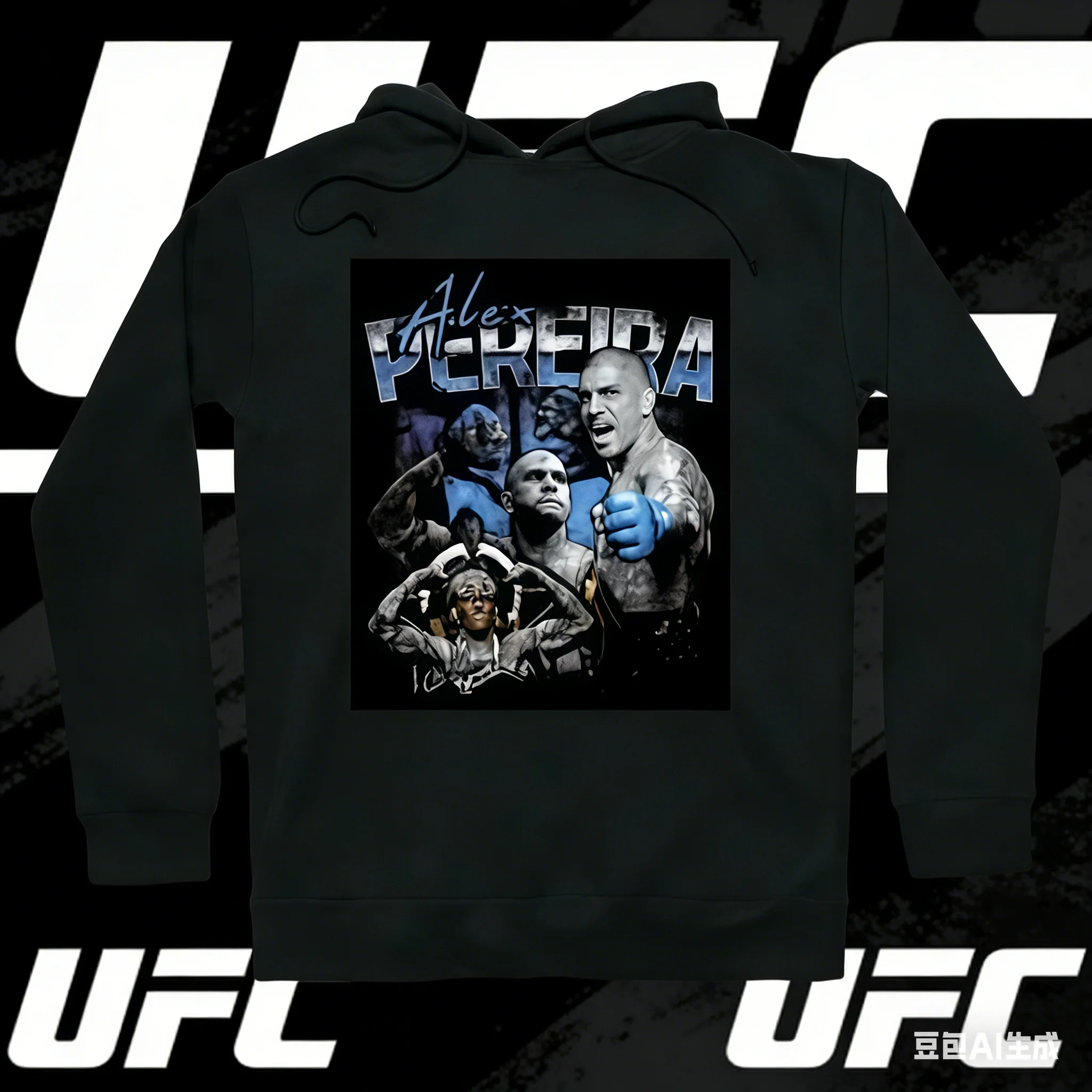 

UFC Alex Pereira 2026, осенне-зимняя коллекция, дышащая толстовка с капюшоном из 100% хлопка, подходит для мужчин и женщин