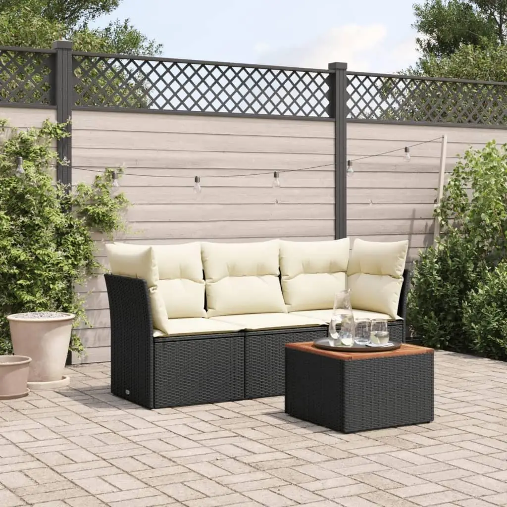 

Here’s an optimized title for the product:Stylish Black PE Rattan Modular Garden Sofa Set for Outdoor Relaxation